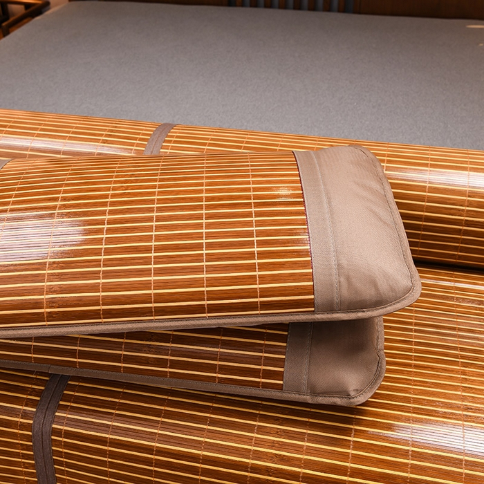 91家纺网 家纺一手货源 找家纺 苏迪凉席竹席2025新款竹席凉席冰丝席碳化双面印花藤草席 亲肤生态5.0+1