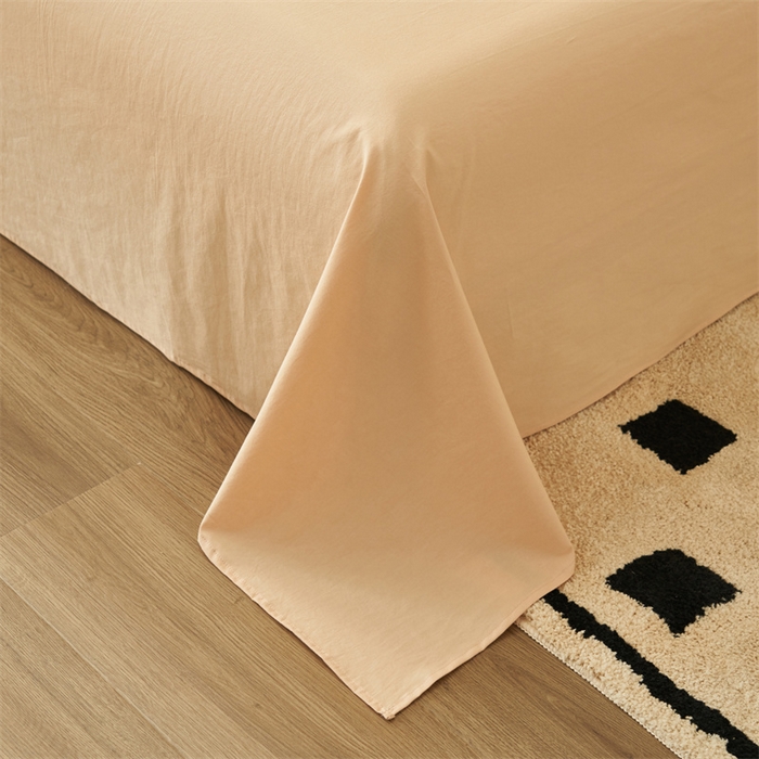 91家纺网 家纺一手货源 找家纺 金鹰 2025新款A类纯棉提花条纹水洗棉大豆全棉夏被空调被四件套 条纹-米黄