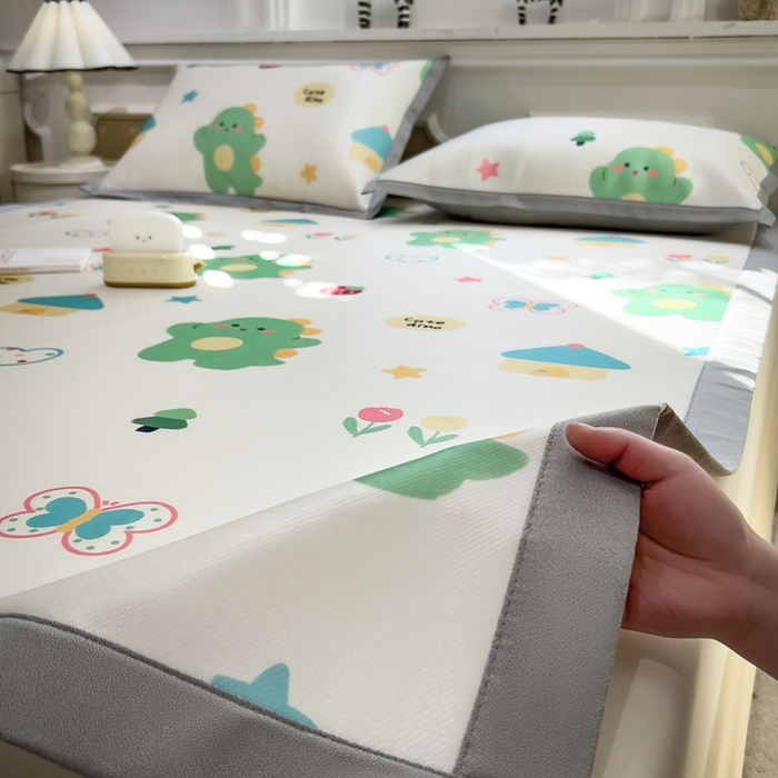 91家纺网 家纺一手货源 找家纺 （总）五月家纺 2025新款卡通冰丝印花凉席