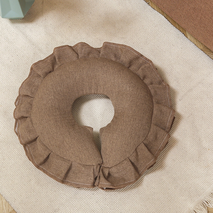 91家纺网 家纺一手货源 找家纺 芙怡 2025春夏新款8023款棉麻绒美 容床罩-花颜系列 花颜-浅咖