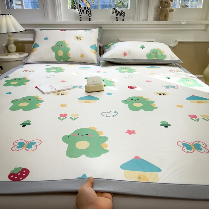 91家纺网 家纺一手货源 找家纺 （总）五月家纺 2025新款卡通冰丝印花凉席