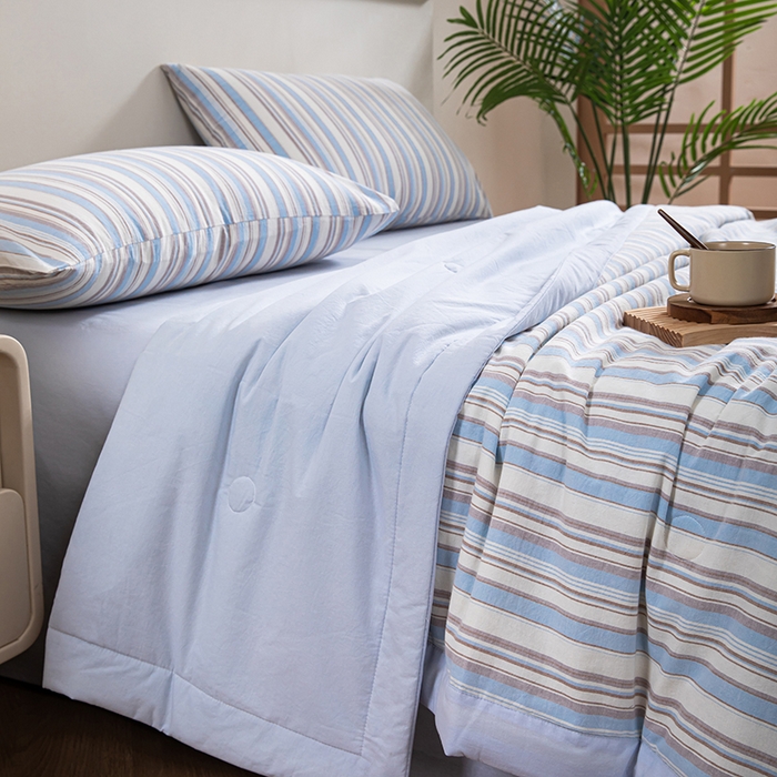 91家纺网 家纺一手货源 找家纺 （总）吾诺 2025 全棉色织水洗棉夏被大豆夏被四件套被子被芯空调被夏凉被