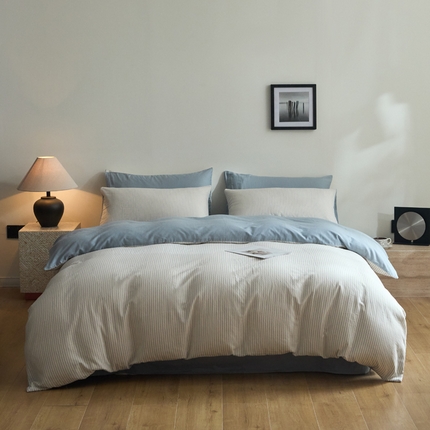 91家纺网 家纺一手货源 找家纺 （总）涵宸家纺 2025新款全棉双层纱印花四件套