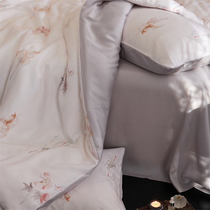 91家纺网 家纺一手货源 找家纺 时年家纺 2025新款莱赛尔天丝印花系列四件套遥花知