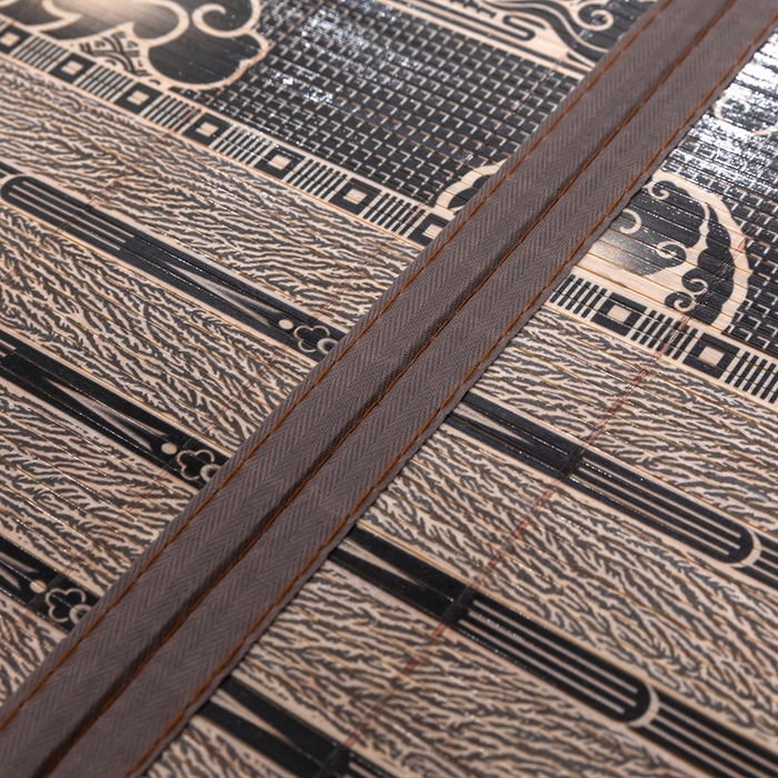 91家纺网 家纺一手货源 找家纺 苏迪凉席竹席2025新款竹席凉席冰丝席碳化双面印花藤草席 北欧印象-灰