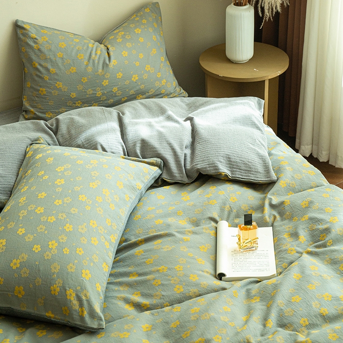 91家纺网 家纺一手货源 找家纺 （总）2025新款A类全棉三层纱四件套