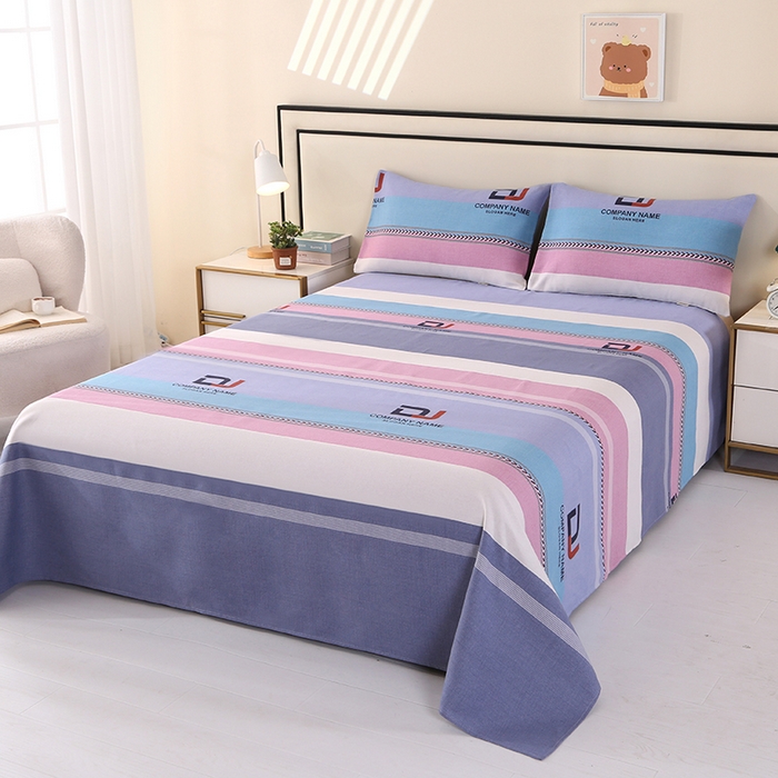 91家纺网 家纺一手货源 找家纺 望淮家纺 2025新款老粗布凉席床单三件套 时尚条