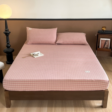 21度C 2025复古风全棉母婴级床笠 日落红