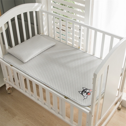 宅部落 2025新款凉感豆豆儿童卡通凉席 哈士奇-灰