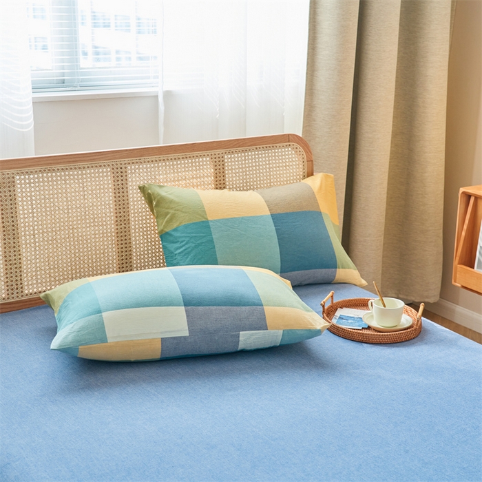 91家纺网 家纺一手货源 找家纺 2025新款A类纯棉水洗棉色织棉花夏被四件套全棉空调被夏凉被 绚丽格