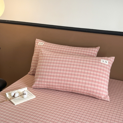 21度C 2025复古风全棉A类枕套 日落红