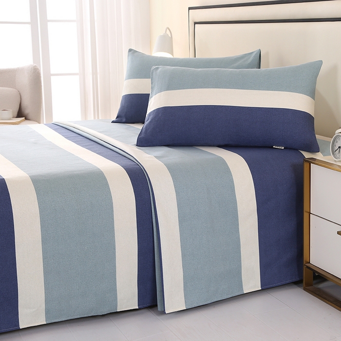 91家纺网 家纺一手货源 找家纺 望淮家纺 2025新款老粗布凉席床单三件套 欢乐时光