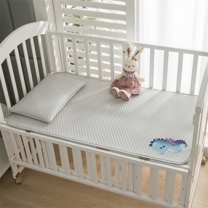 宅部落 2025新款凉感豆豆儿童卡通凉席 小海马-灰