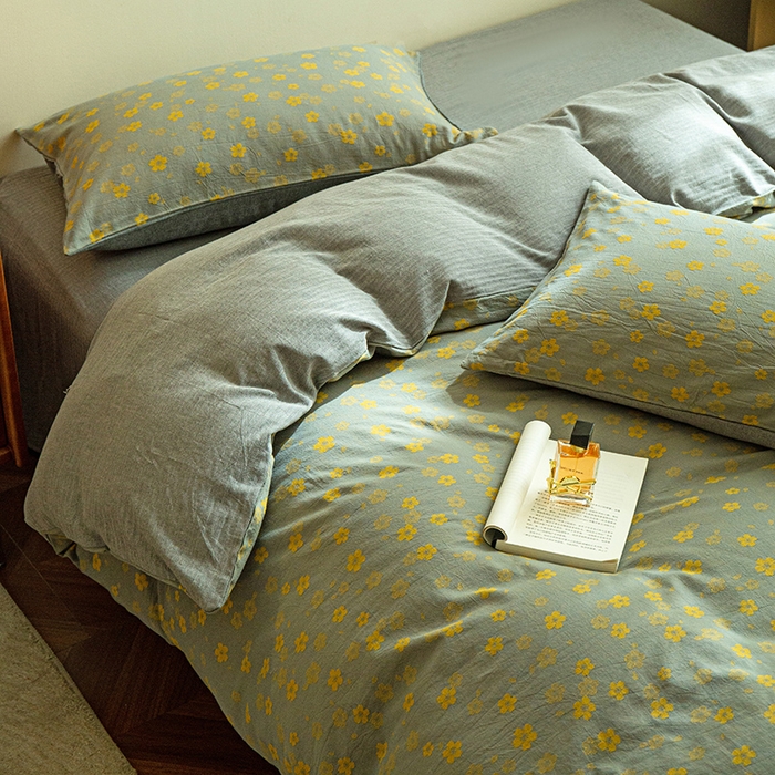 91家纺网 家纺一手货源 找家纺 （总）2025新款A类全棉三层纱四件套