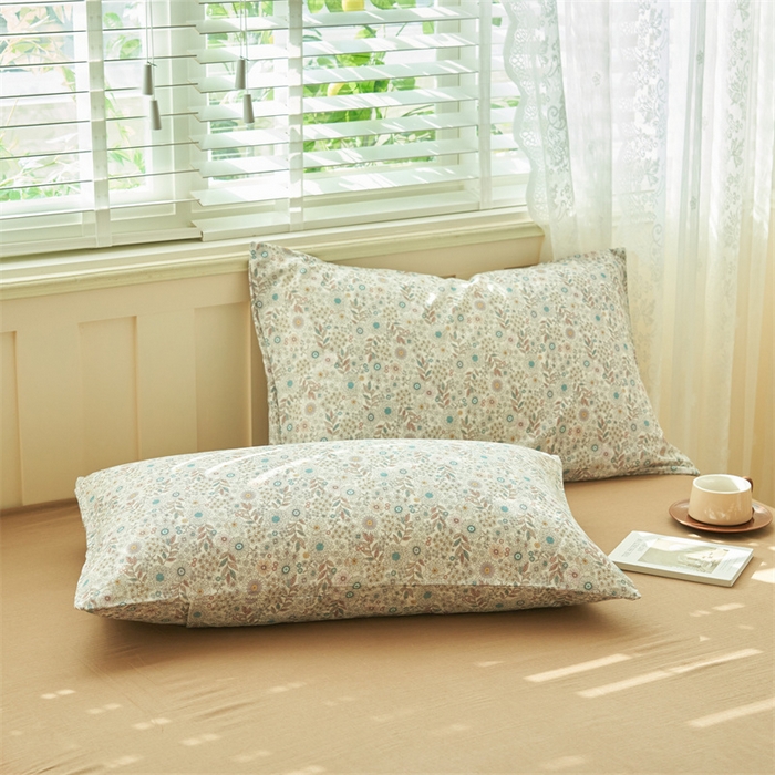 91家纺网 家纺一手货源 找家纺 金鹰 2025新款A类纯棉双层纱大豆夏被四件套全棉夏凉被空调被 花海