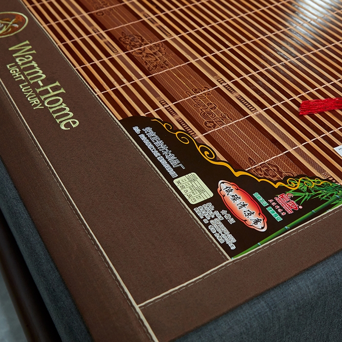 91家纺网 家纺一手货源 找家纺 苏迪凉席竹席2025新款竹席凉席冰丝席碳化双面印花藤草席 国色天香