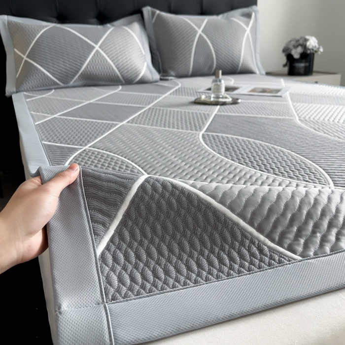 91家纺网 家纺一手货源 找家纺 慕尚家纺 2025新款泡泡大PE提花软席 交织 灰