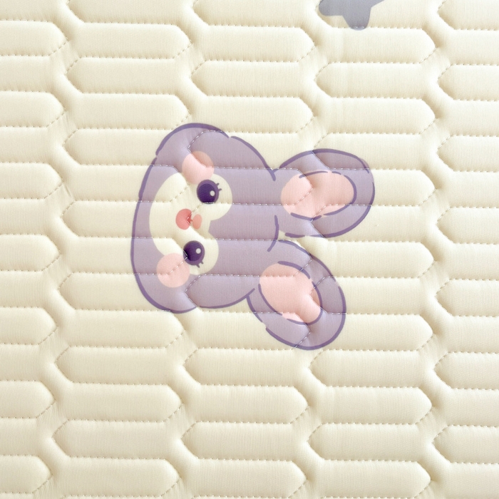 91家纺网 家纺一手货源 找家纺 川悦生活 2025新款小阪凉感丝印花凉席 紫星兔