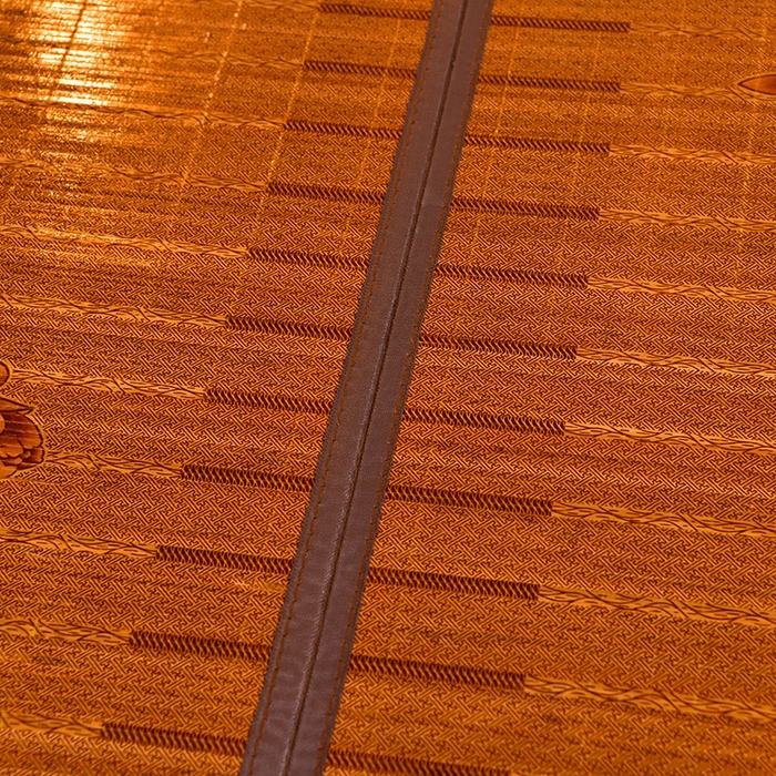 91家纺网 家纺一手货源 找家纺 苏迪凉席竹席2025新款竹席凉席冰丝席碳化双面印花藤草席 蝶恋花-棕