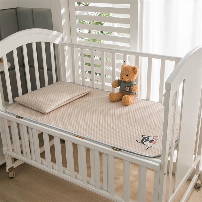 91家纺网 家纺一手货源 找家纺 宅部落 2025新款凉感豆豆儿童卡通凉席 哈士奇-咖色