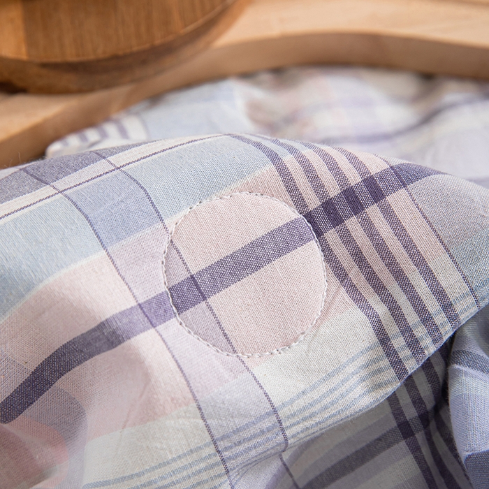 91家纺网 家纺一手货源 找家纺 吾诺 2025 全棉色织水洗棉夏被大豆夏被四件套被子被芯空调被夏凉被 兰粉格