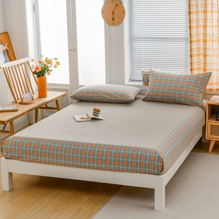 91家纺网 家纺一手货源 找家纺 （总）柠萌家居 2025新款A类全棉色织水洗棉单床笠