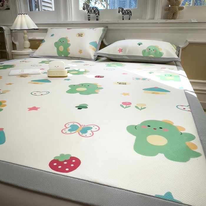 91家纺网 家纺一手货源 找家纺 （总）五月家纺 2025新款卡通冰丝印花凉席