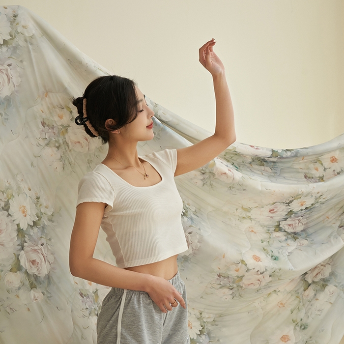 91家纺网 家纺一手货源 找家纺 畅销被业 2025新款凉感丝卡通系列印花夏被 莫奈花园