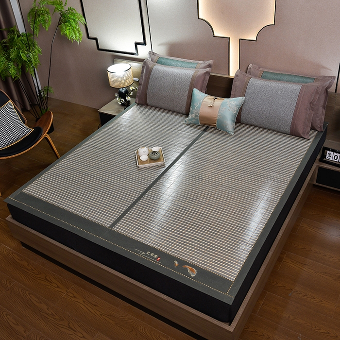 91家纺网 家纺一手货源 找家纺 （总）苏迪凉席竹席 2025新款竹席凉席冰丝席碳化双面印花藤草席