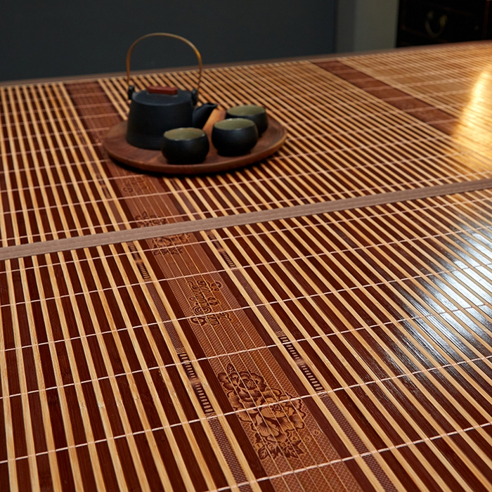 91家纺网 家纺一手货源 找家纺 苏迪凉席竹席2025新款竹席凉席冰丝席碳化双面印花藤草席 国色天香