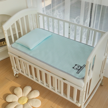 宅部落 2025新款凉感豆豆儿童卡通凉席 酷熊-淡蓝