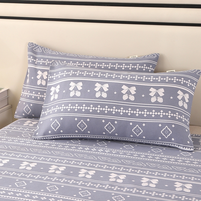 91家纺网 家纺一手货源 找家纺 望淮家纺 2025新款老粗布凉席床单三件套 蝴蝶结