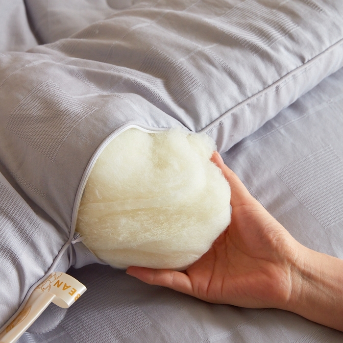 91家纺网 家纺一手货源 找家纺 易睡 2025新款提花大豆被 灰色