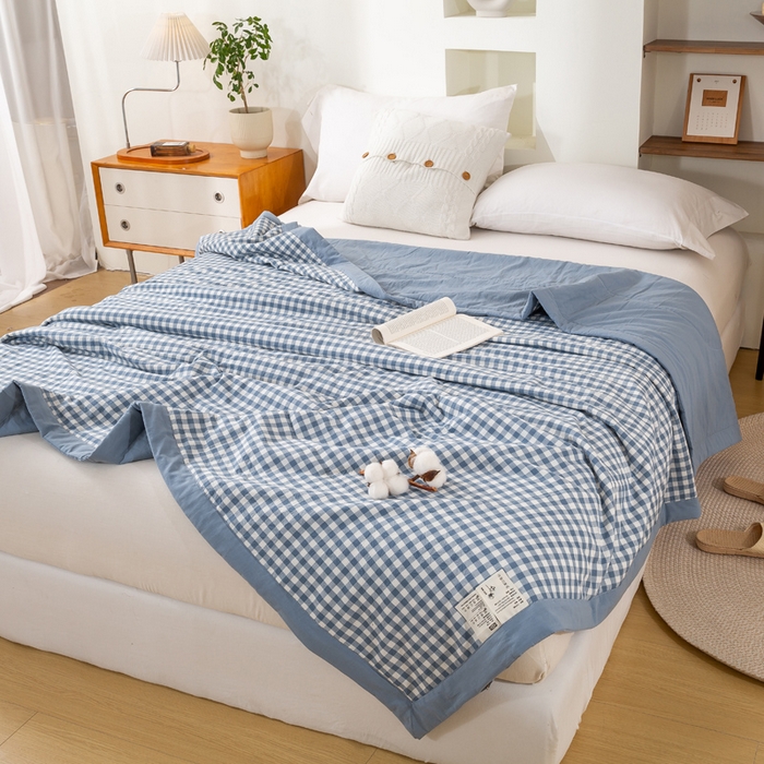 91家纺网 家纺一手货源 找家纺 （总）美梦之都2025新款A类色织水洗棉夏被新疆棉花被空调被夏凉被被子被芯