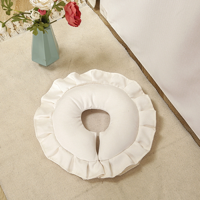 91家纺网 家纺一手货源 找家纺 芙怡 2025春夏新款8023款棉麻绒美 容床罩-花颜系列 花颜-白