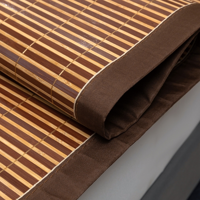 91家纺网 家纺一手货源 找家纺 苏迪凉席竹席2025新款竹席凉席冰丝席碳化双面印花藤草席 典雅-亲肤席