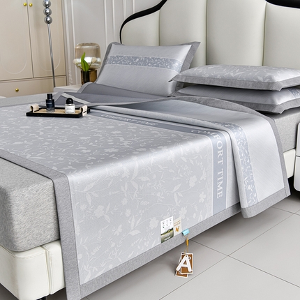 91家纺网 家纺一手货源 找家纺 （总）小牛席业 2025新款琉璃叶语-碳光冰丝席系列凉席藤席冰藤席冰丝席竹席空调席乳胶席凉感豆豆席