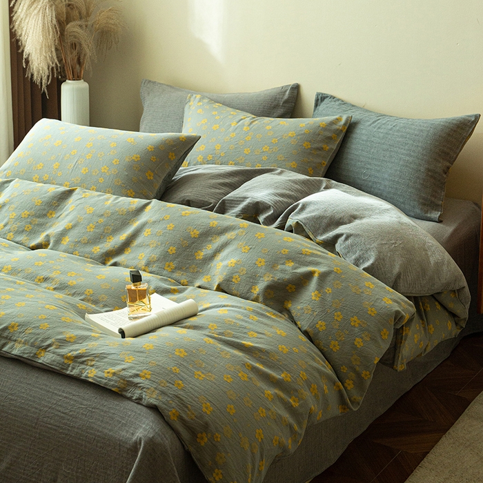 91家纺网 家纺一手货源 找家纺 （总）2025新款A类全棉三层纱四件套