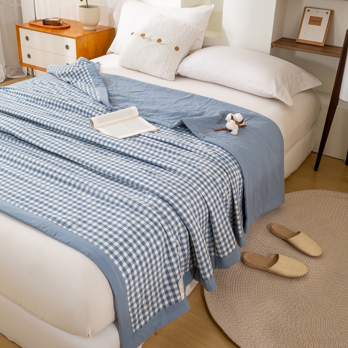 91家纺网 家纺一手货源 找家纺 （总）美梦之都2025新款A类色织水洗棉夏被新疆棉花被空调被夏凉被被子被芯