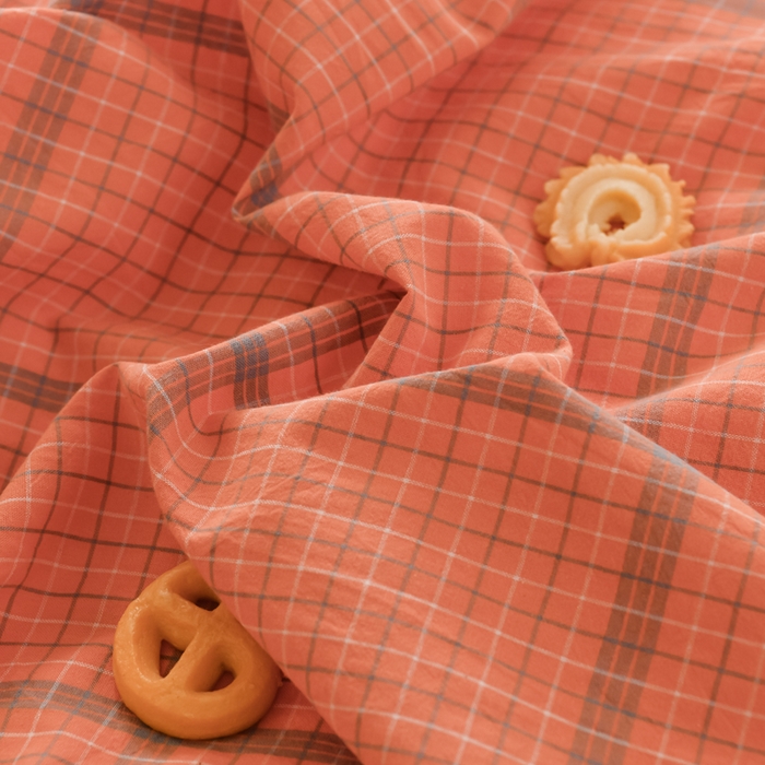 91家纺网 家纺一手货源 找家纺 柠萌家居 2025新款A类全棉色织水洗棉单床笠 瓦尔桔