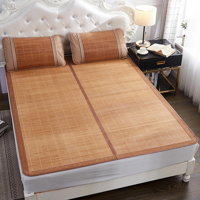 91家纺网 家纺一手货源 找家纺 苏迪凉席竹席2025新款竹席凉席冰丝席碳化双面印花藤草席 3.2碳化席