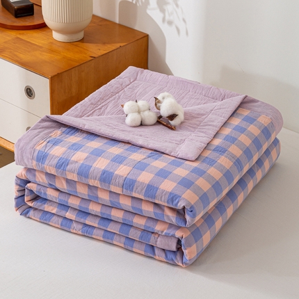 91家纺网 家纺一手货源 找家纺 （总）美梦之都2025新款A类色织水洗棉夏被新疆棉花被空调被夏凉被被子被芯