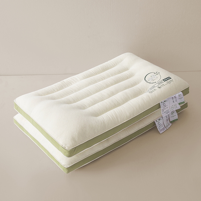 91家纺网 家纺一手货源 找家纺 云熙枕业 2025新款亲肤提花空山栀子花枕头枕芯 空山栀子定型枕 48x74cm/只