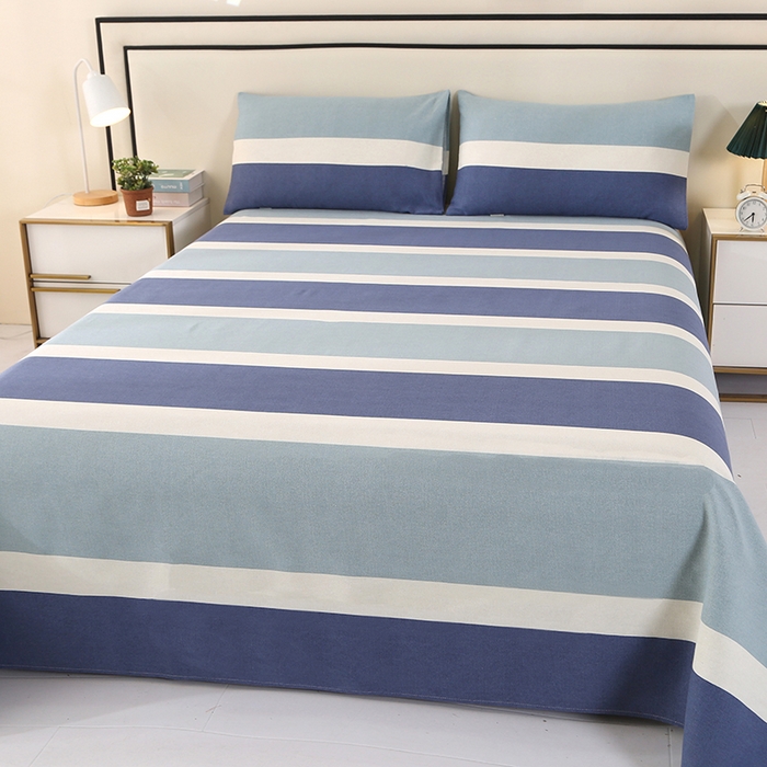 91家纺网 家纺一手货源 找家纺 望淮家纺 2025新款老粗布凉席床单三件套 欢乐时光