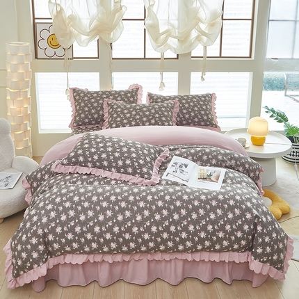 91家纺网 家纺一手货源 找家纺 （总）美之润家纺2025新款针织棉被套床盖印花四件套