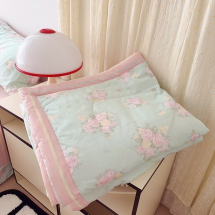 于果 2025新款全棉纯棉夏被夏凉被空调被四件套 花溢满枝