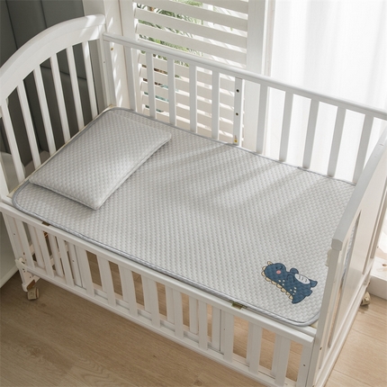 宅部落 2025新款凉感豆豆儿童卡通凉席 小恐龙-灰