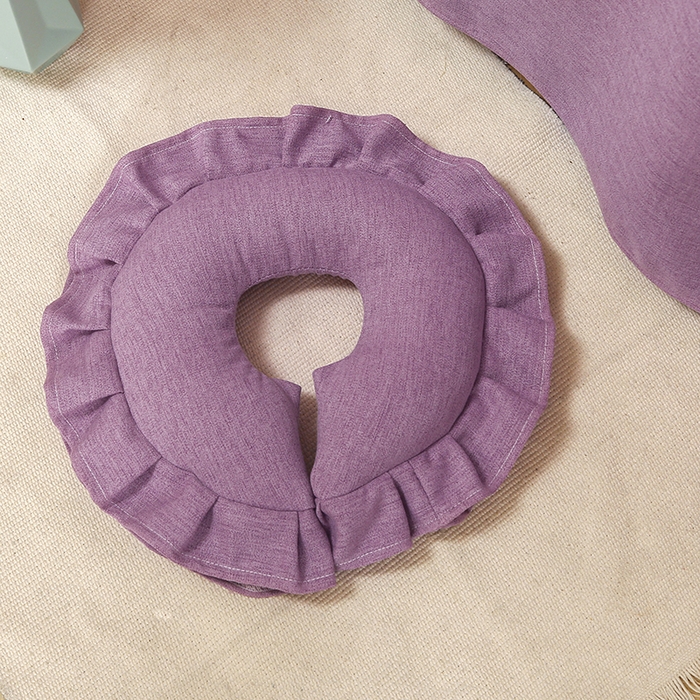 91家纺网 家纺一手货源 找家纺 芙怡 2025春夏新款8023款棉麻绒美 容床罩-花颜系列 花颜-紫