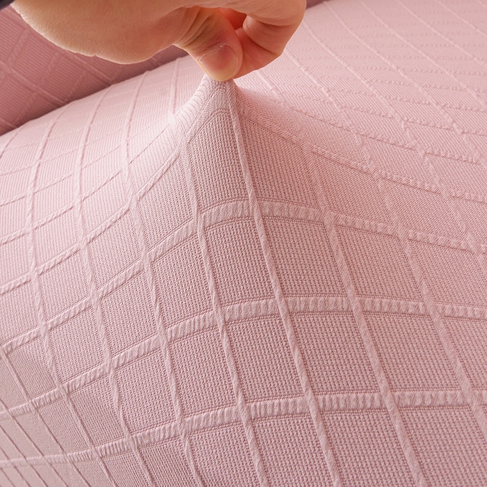 91家纺网 家纺一手货源 找家纺 2025新款菱形格大号老虎椅套 桃粉