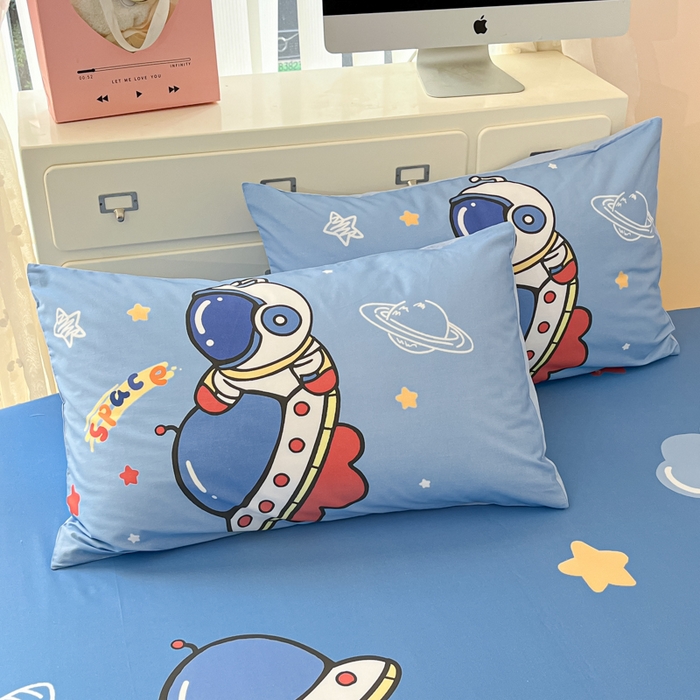 91家纺网 家纺一手货源 找家纺 金爱家2025新款全棉大版印花单品系列-纯棉太空人 单品-星球太空人